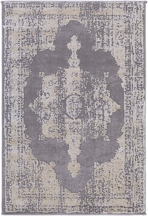 Tibetan TBT-2310 Traditional Polypropylene, Polyester Rug TBT2310-93123 Medium Gray, Charcoal, Cream, Khaki 80% Polypropylene, 20% Polyester 9' x 12'4"