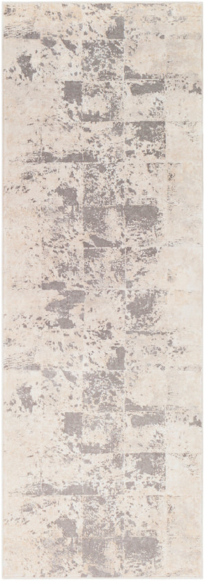 Tibetan TBT-2312 Modern Polypropylene, Polyester Rug TBT2312-2776 Khaki, Cream, Medium Gray, Taupe, Charcoal 80% Polypropylene, 20% Polyester 2'7" x 7'7"