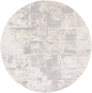 Tibetan TBT-2312 Modern Polypropylene, Polyester Rug TBT2312-710RD Khaki, Cream, Medium Gray, Taupe, Charcoal 80% Polypropylene, 20% Polyester 7'10" Round