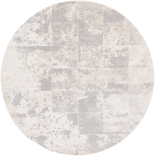 Tibetan TBT-2312 Modern Polypropylene, Polyester Rug TBT2312-710RD Khaki, Cream, Medium Gray, Taupe, Charcoal 80% Polypropylene, 20% Polyester 7'10" Round