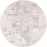 Tibetan TBT-2312 Modern Polypropylene, Polyester Rug TBT2312-710RD Khaki, Cream, Medium Gray, Taupe, Charcoal 80% Polypropylene, 20% Polyester 7'10" Round