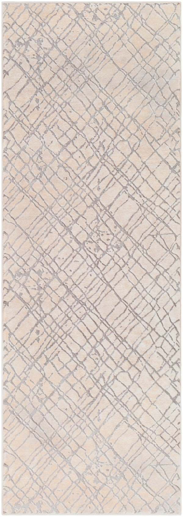 Tibetan TBT-2314 Modern Polypropylene, Polyester Rug TBT2314-2776 Medium Gray, Cream, Taupe, Charcoal 80% Polypropylene, 20% Polyester 2'7" x 7'7"