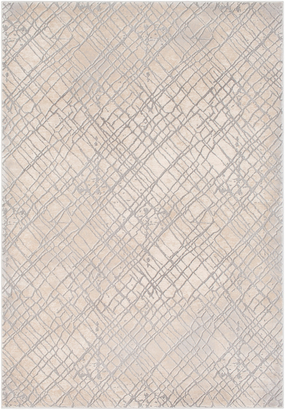 Tibetan TBT-2314 Modern Polypropylene, Polyester Rug TBT2314-93123 Medium Gray, Cream, Taupe, Charcoal 80% Polypropylene, 20% Polyester 9' x 12'4"