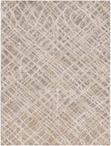 Tibetan TBT-2316 Modern Polypropylene, Polyester Rug TBT2316-710103 Charcoal, Taupe, Khaki, Medium Gray, Cream 80% Polypropylene, 20% Polyester 7'10" x 10'2"