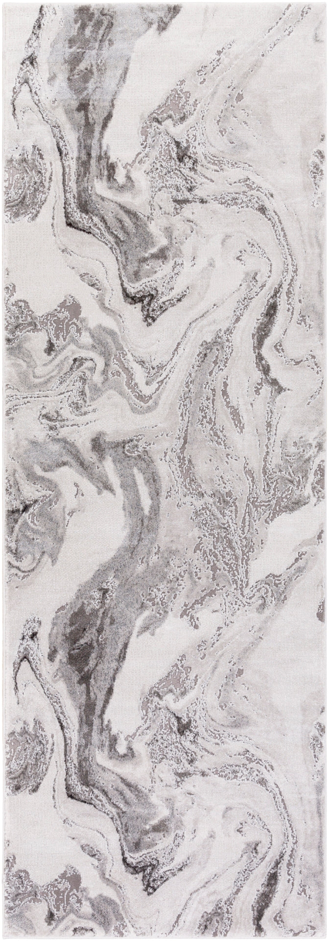 Tibetan TBT-2317 Modern Polypropylene, Polyester Rug TBT2317-93123 Medium Gray, Charcoal, Light Gray, White 80% Polypropylene, 20% Polyester 9' x 12'4"