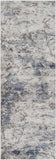 Tibetan TBT-2318 Modern Polypropylene, Polyester Rug TBT2318-2777 Navy, Denim, Charcoal, Light Gray, White 80% Polypropylene, 20% Polyester 2'7" x 7'7"