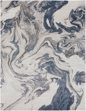 Tibetan TBT-2319 Modern Polypropylene, Polyester Rug TBT2319-710102 Navy, Denim, Charcoal, Light Gray, White 80% Polypropylene, 20% Polyester 7'10" x 10'2"