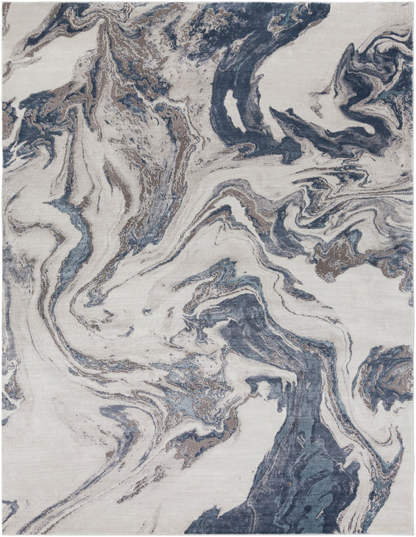 Tibetan TBT-2319 Modern Polypropylene, Polyester Rug TBT2319-710102 Navy, Denim, Charcoal, Light Gray, White 80% Polypropylene, 20% Polyester 7'10" x 10'2"