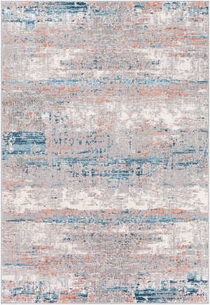 Tibetan TBT-2322 Modern Polypropylene, Polyester Rug TBT2322-9124 Rust, Ivory, Taupe, Dark Green, Teal, Coral 78% Polypropylene, 22% Polyester 9' x 12'4"