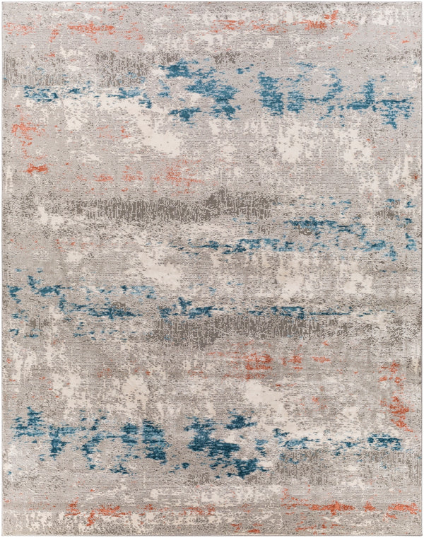 Tibetan TBT-2328 Modern Polypropylene, Polyester Rug TBT2328-710102 Coral, Ivory, Taupe, Dark Green, Teal, Rust 78% Polypropylene, 22% Polyester 7'10" x 10'2"