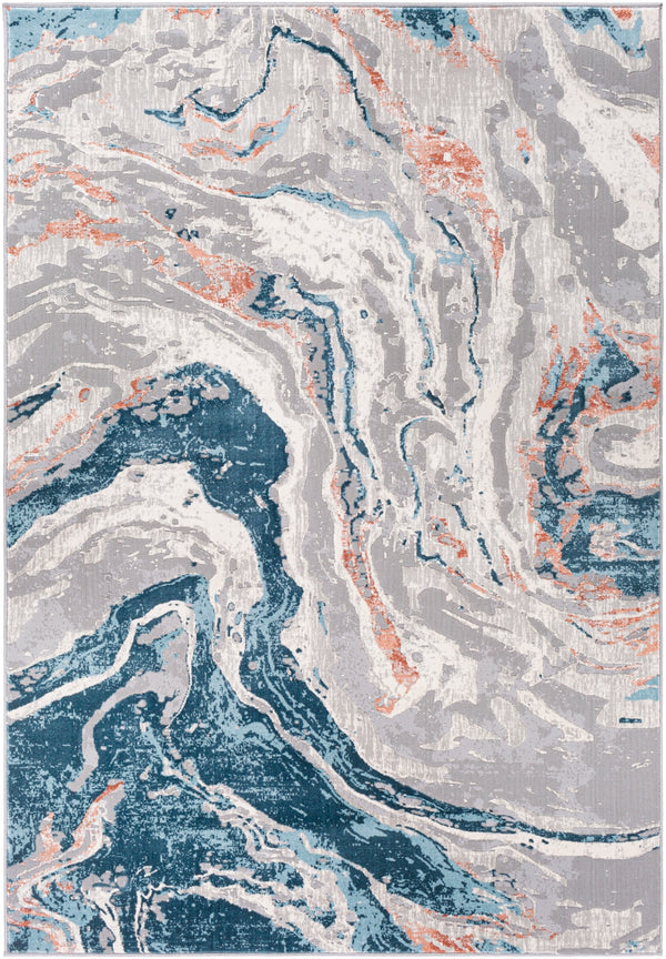 Tibetan TBT-2329 Modern Polypropylene, Polyester Rug TBT2329-9124 Taupe, Ivory, Dark Green, Teal, Rust, Coral 78% Polypropylene, 22% Polyester 9' x 12'4"