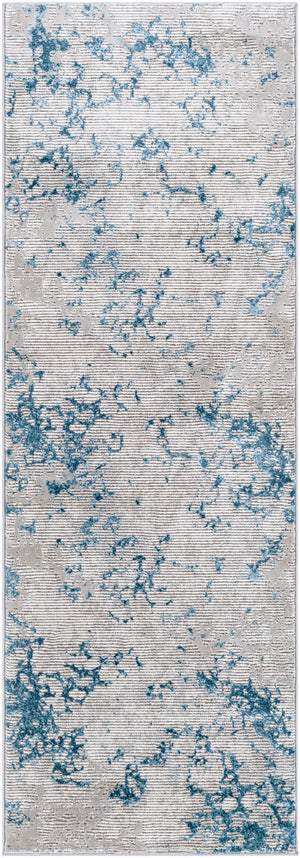 Tibetan TBT-2330 Modern Polypropylene, Polyester Rug TBT2330-2777 Teal, Ivory, Taupe, Dark Green 78% Polypropylene, 22% Polyester 2'7" x 7'7"