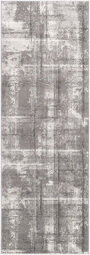 Tibetan TBT-2332 Modern Polypropylene, Polyester Rug TBT2332-2777 Ivory, Taupe, Charcoal 78% Polypropylene, 22% Polyester 2'7" x 7'7"