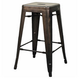 Metropolis Metal Backless Counter Stool - Set of 4