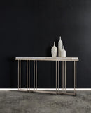 Hooker Furniture Melange Modern/Contemporary Tubular Steel and Onyx Blaire Console Table 638-85327-WH