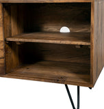 Porter Designs Alpine Solid Wood Transitional TV Stand Natural 06-215-10-5547