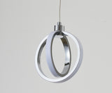 Bethel Chrome LED Single Pendant Lighting in Metal & Acrylic