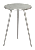 Zuo Modern Politik Aluminum Modern Commercial Grade Side Table Silver Aluminum