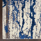 Nourison Twilight TWI29 Artistic Machine Made Loomed Indoor Area Rug Ivory Blue 5'6" x 8' 99446493828