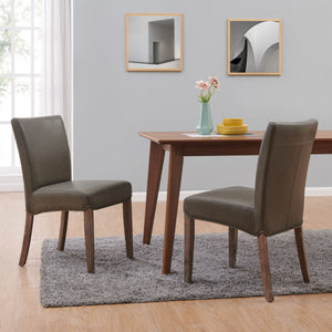 Beverly Hills Bonded Leather Dining Chairs - Set of 2, Chic Design, Easy to Clean, Fully Assembled