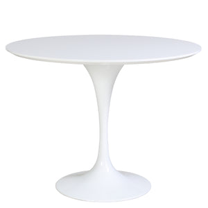 Allie 39" Round Table - Mid-Century Modern Elegance with Easy Assembly, Perfect for Any Decor Style