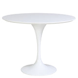 Allie 39" Round Table - Mid-Century Modern Elegance with Easy Assembly, Perfect for Any Decor Style