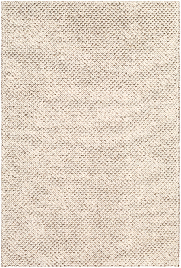 Telluride TEL-2300 Modern Viscose, Wool Rug TEL2300-576 Dark Brown, Cream 50% Viscose, 50% Wool 5' x 7'6"
