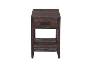 Porter Designs Fall River Solid Sheesham Wood Contemporary End Table Natural 10-117-01-4496