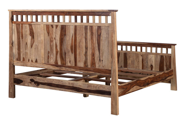 Porter Designs Kalispell Solid Sheesham Wood King Natural Bed Natural 04-116-17-PDU101-KIT