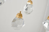 Bethel Gold LED Island Lighting in Metal & Crystal