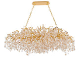 Bethel Gold Chandelier in Aluminum & Glass