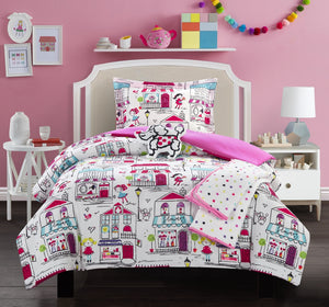 Kid's City Twin 4pc Comforter Set