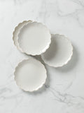 French Perle Scallop 4-Piece Accent Plate Set