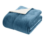 EVIE BLUE TWIN X-LONG 2PC SHERPA BLANKET