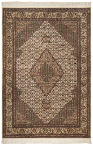TH15 Elegant Rectangular Rug in Luxurious Silk & Wool Pile - Handcrafted Quality from China