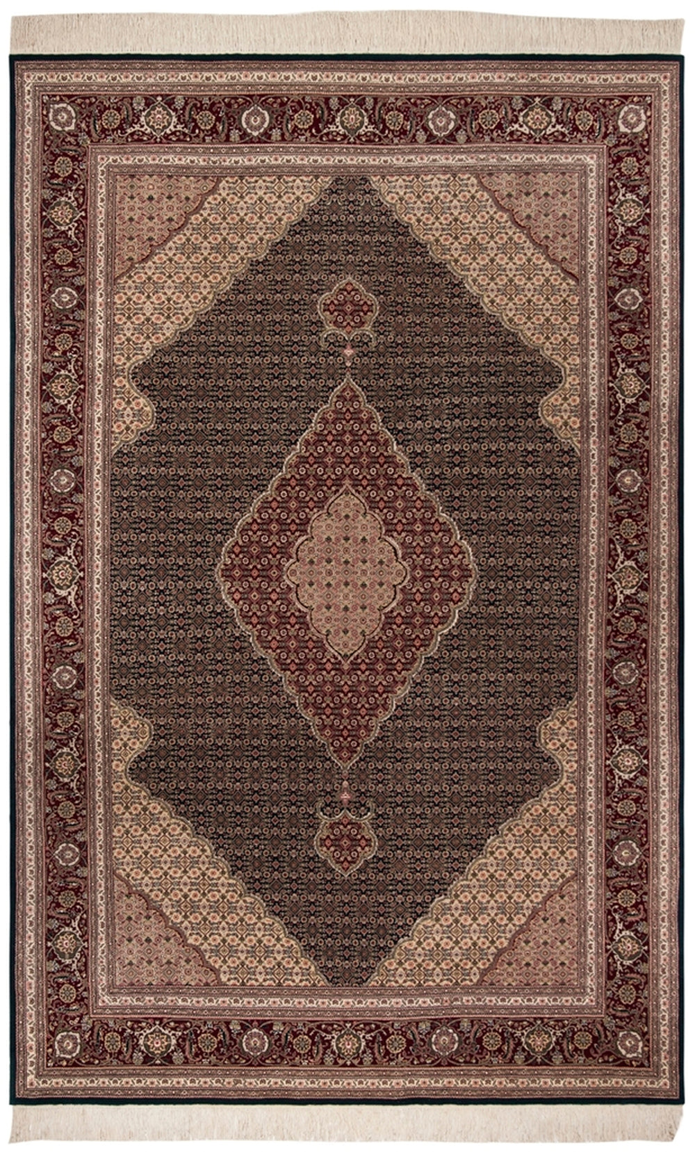TH4 Luxurious Silk & Wool Pile Rectangular Rug – Exquisite Craftsmanship from China for Any Decor