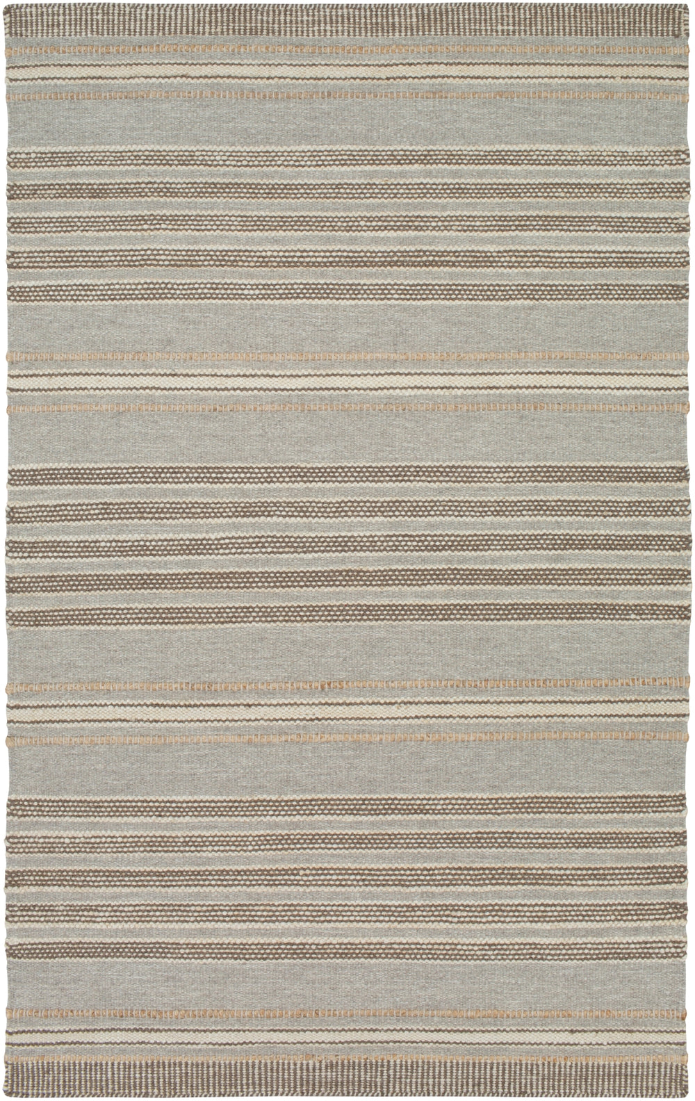 Thebes THB-1000 Cottage Wool, Jute Rug THB1000-810 Taupe, Cream, Dark Brown, Wheat 70% Wool, 30% Jute 8' x 10'
