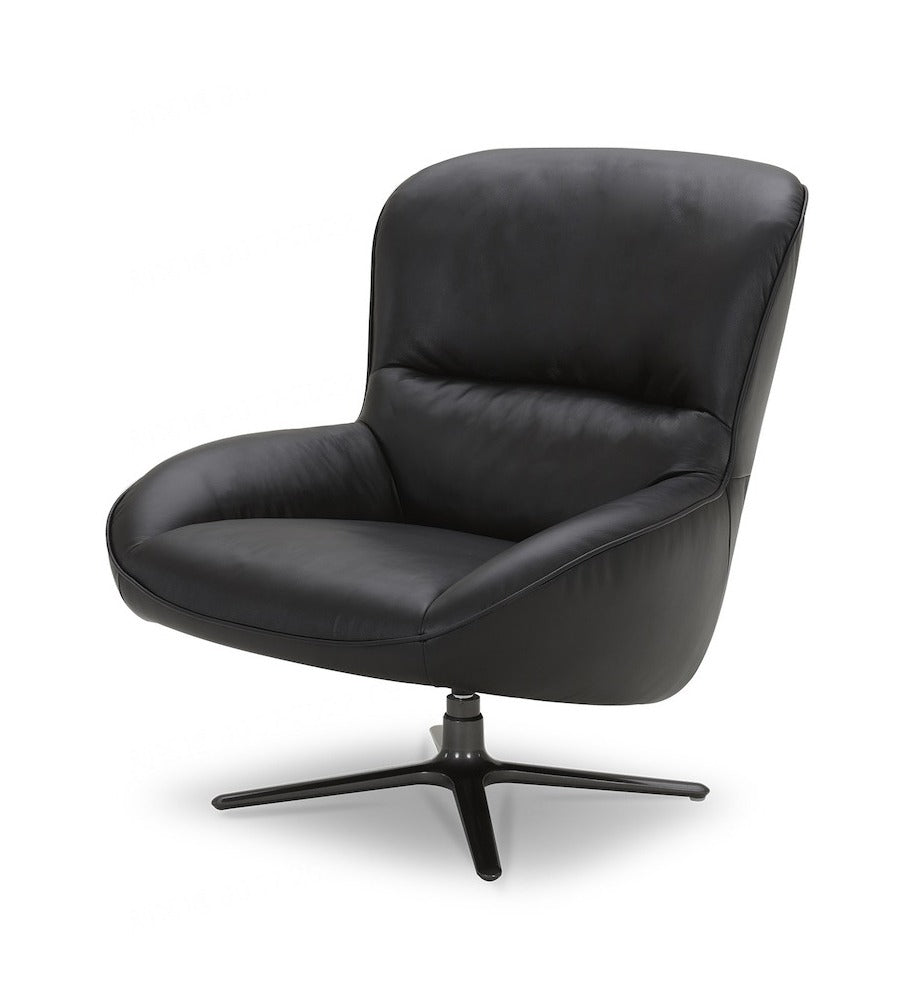 VIG Furniture Modrest Theo - Modern Black Leather Accent Chair VGKK-KFA1099-BLK-CH