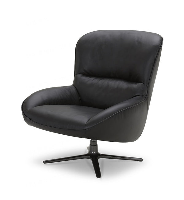 VIG Furniture Modrest Theo - Modern Black Leather Accent Chair VGKK-KFA1099-BLK-CH