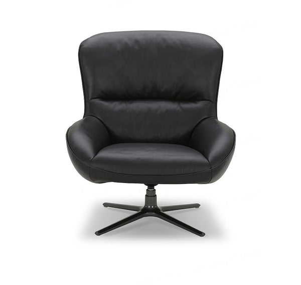 VIG Furniture Modrest Theo - Modern Black Leather Accent Chair VGKK-KFA1099-BLK-CH