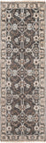 Theodora THO-3000 Traditional Viscose Rug THO3000-312 Black, Medium Gray, Pale Blue, Khaki, Camel 100% Viscose 3' x 12'