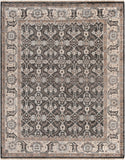 Theodora THO-3000 Traditional Viscose Rug THO3000-810 Black, Medium Gray, Pale Blue, Khaki, Camel 100% Viscose 8' x 10'