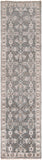 Theodora THO-3001 Traditional Viscose Rug THO3001-312 Medium Gray, Light Gray, Camel, Ivory 100% Viscose 3' x 12'