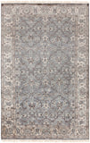 Theodora THO-3001 Traditional Viscose Rug THO3001-913 Medium Gray, Light Gray, Camel, Ivory 100% Viscose 9' x 13'