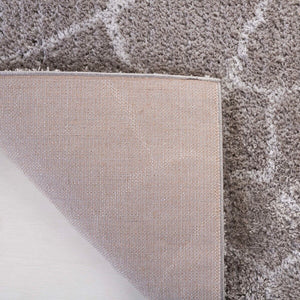 Safavieh Tahoe Shag 650 Power Loomed Shag Rug Grey / Ivory 9' x 12'