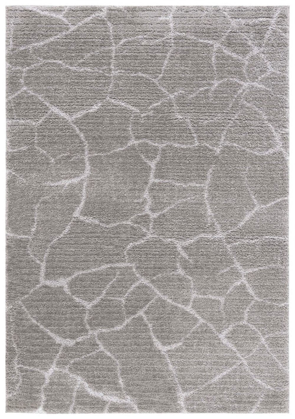 Safavieh Tahoe Shag 650 Power Loomed Shag Rug Grey / Ivory 9' x 12'