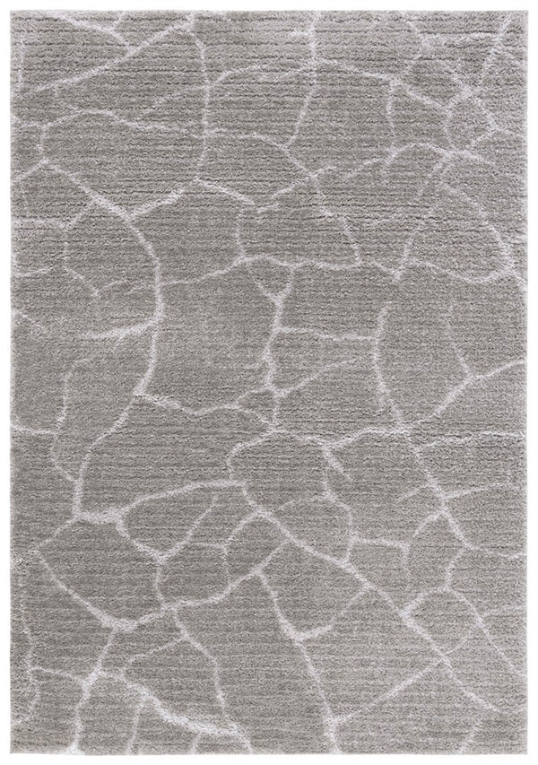 Safavieh Tahoe Shag 650 Power Loomed Shag Rug Grey / Ivory 9' x 12'