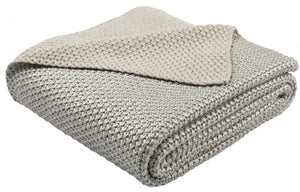 Tickled Grey Knit Throw