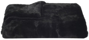 Safavieh Throw Black Mink Faux Fur 50" x 60" Onyx Acrylic Plush Poly Suede THR701A-5060 889048033009