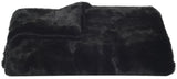 Safavieh Faux Black Mink Throw Black Acrylic Plush THR701A-6072 889048546929